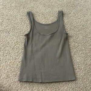 brown ribbed tank from brandy melville